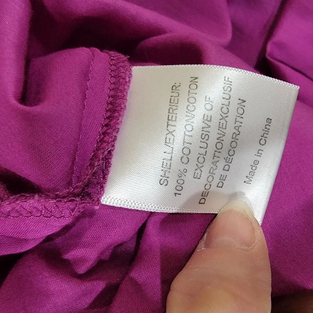 Tory Burch Magenta Sheer Gold Embroidered Beaded Button Trim Tunic Small Artsy - Picture 7 of 12